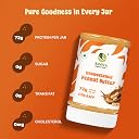 Asmita Organic Farms Creamy Peanut Butter Unsweetened 325g | Made with Roasted Peanuts | No Added Sugars or Salt | High Protein Spread | Cholesterol & Trans Fat Free | Healthy Breakfast Spread gallery image