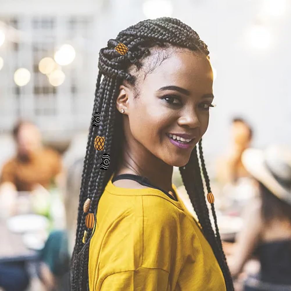 133 stuks sieraden voor vlechten, Afrikaanse parels, spiraalkralen, metalen dreadlocks, houten kralen, ringen voor het versieren van haar van mannen en vrouwen (meerkleurig