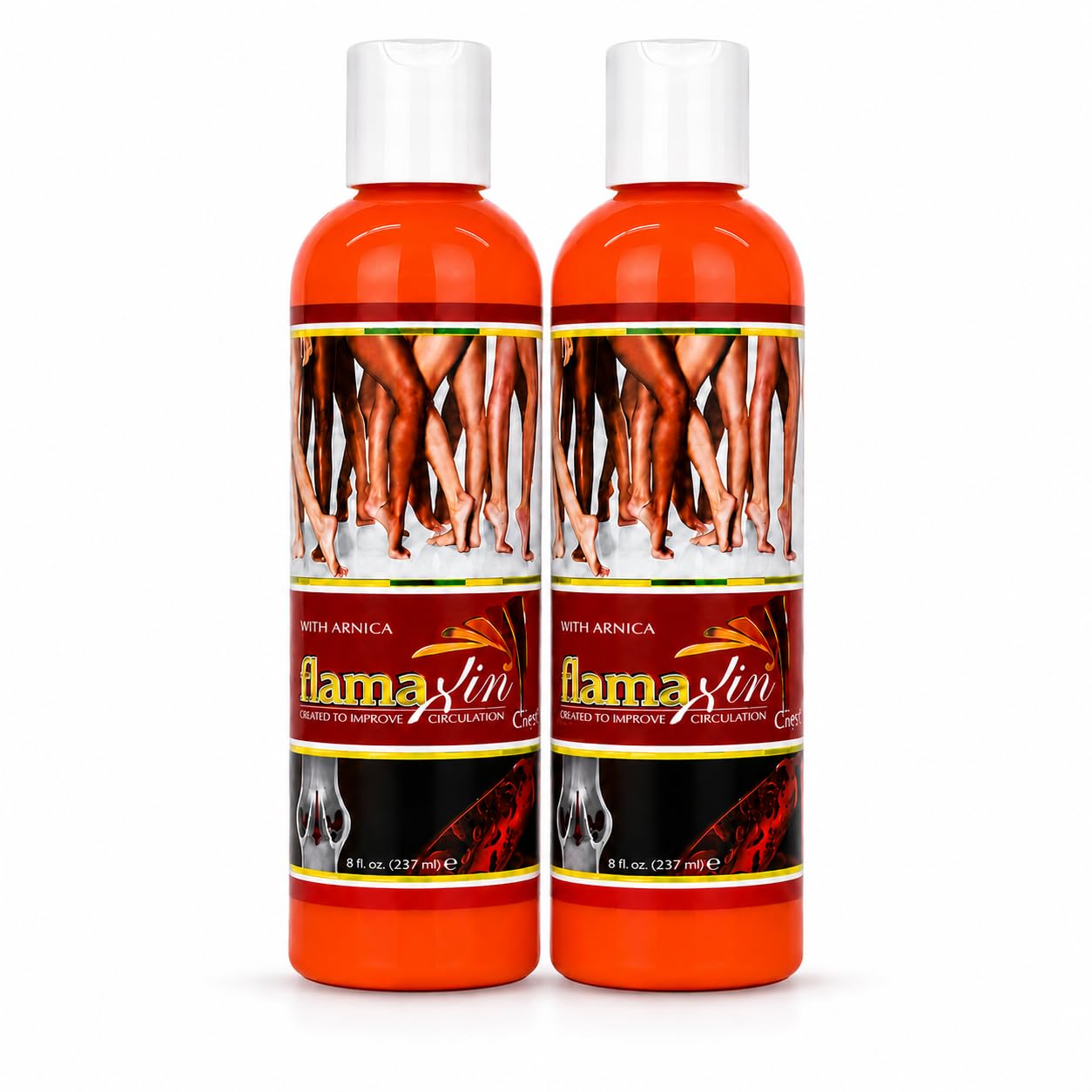 All Nue Flamaxin Botanical Leg Care Gel With Arnica | Horse Chesnut | 2 Pack | 16 fl oz Total