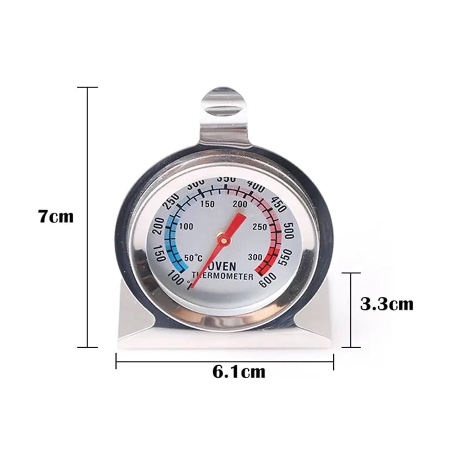 Stainless Steel Barbecue Thermometer for Home Cooking Oven Cookware Mini 50~300℃/100℉~600℉