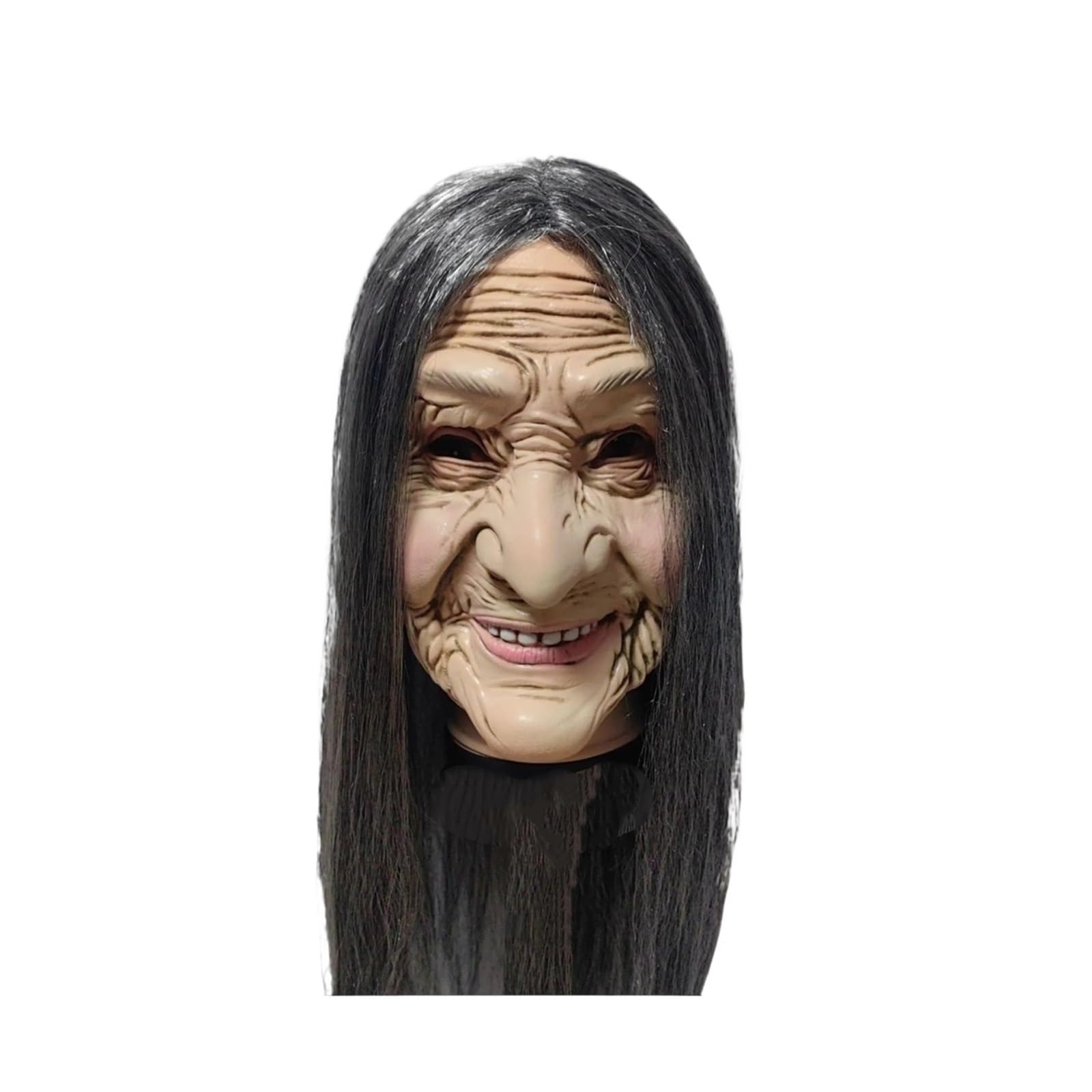 Generico Maschera da strega singola con parrucca grigia for Halloween