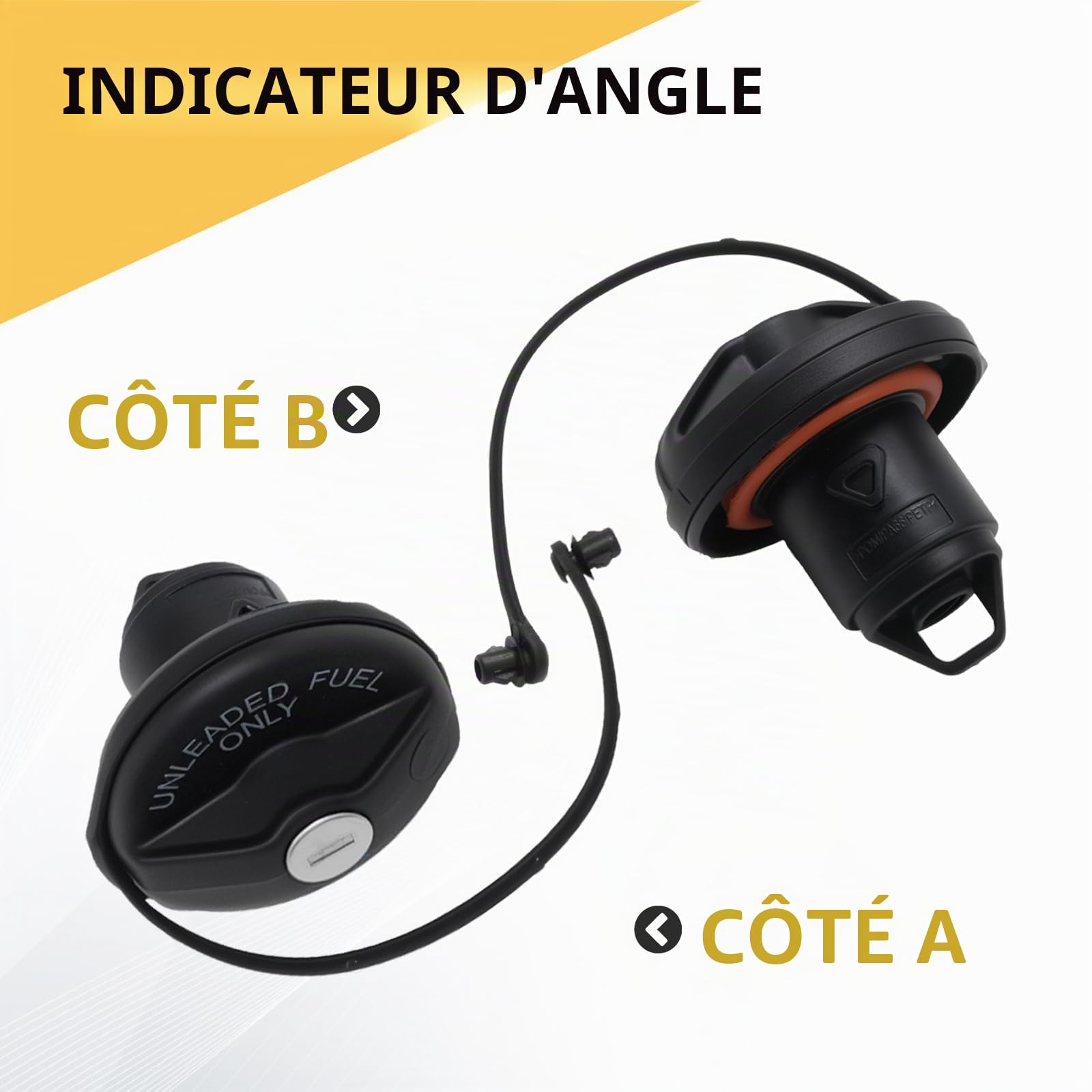 71802520 Bouchon de réservoir avec deux clés, remplacement pour Fiat Panda 169, remplacement pour Fiat 500, remplacement pour Fiat Grande Punto