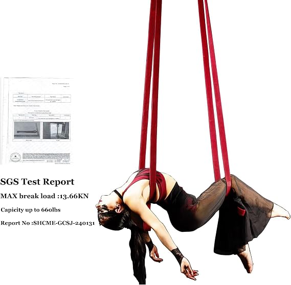 Aerial Loop Straps 6ft Bodyloops 2 meter Velvet Covering Soft 1 pair Contortion with 2 Delta Quick Link 1 carry bag Heavy Duty for Aerial Circus Dance