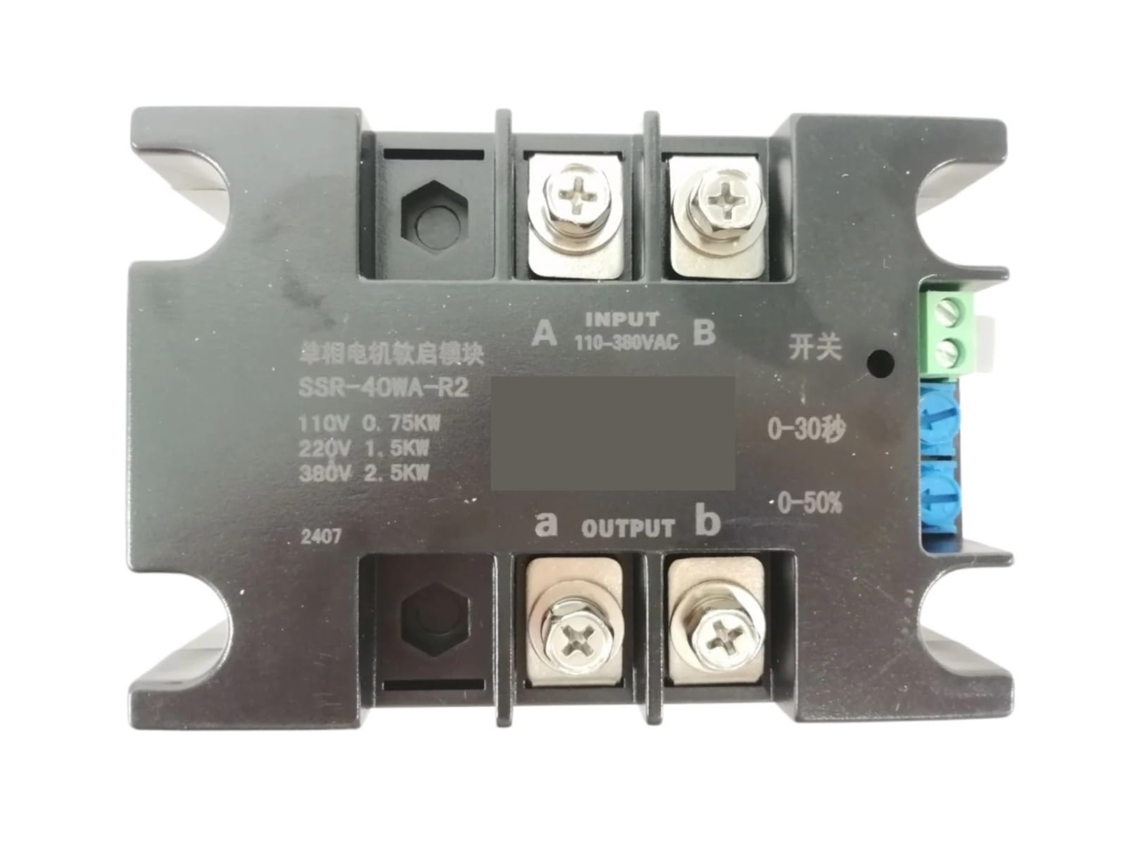 Démarreur progressif monophasé 220V SSR-60WA-R2 pour moteur et pompe