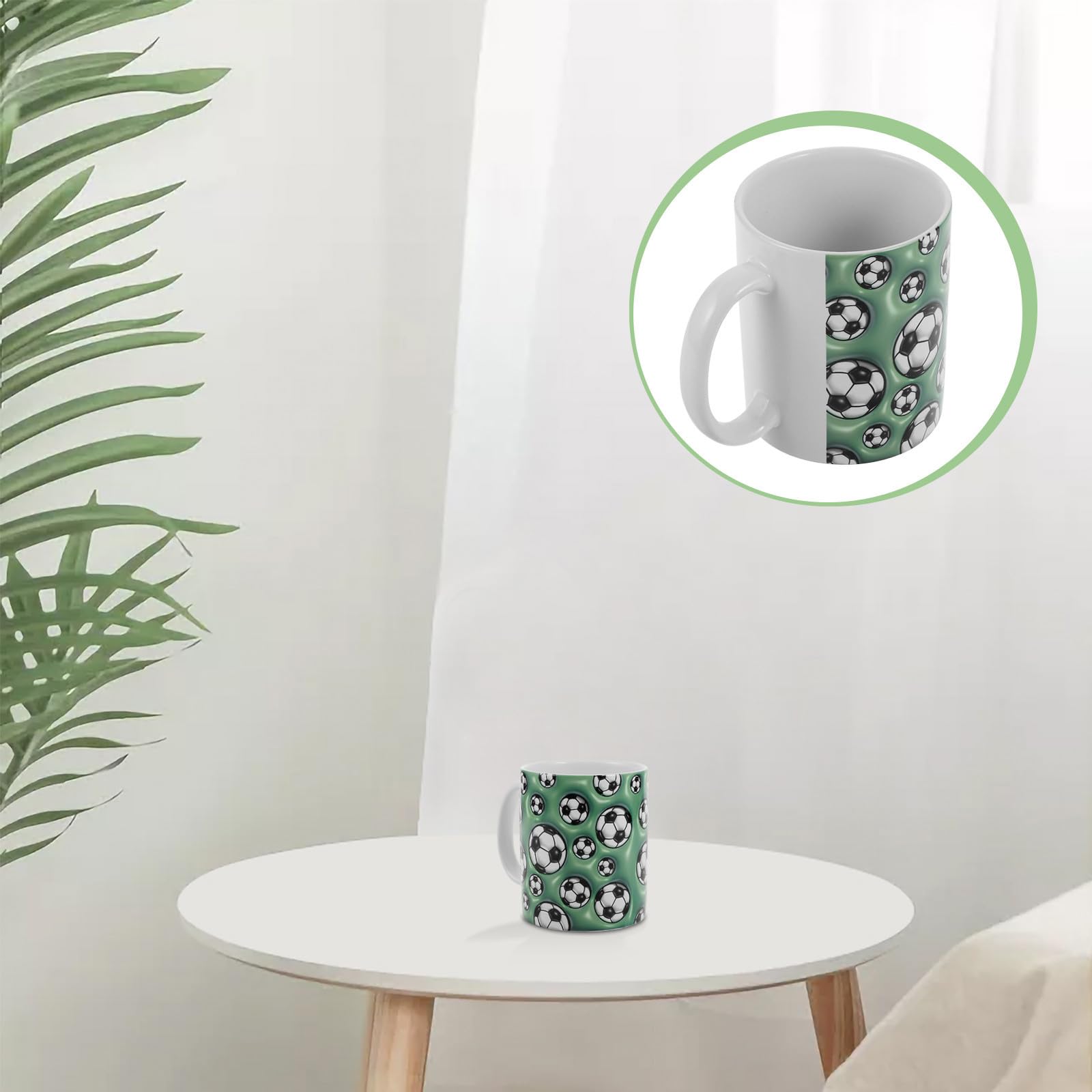 TOPBATHY 2 Pezzi Tazza da Calcio in Ceramica, Tazza Caffè per Appassionati