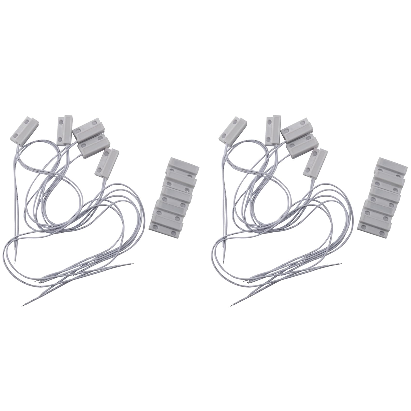 Jnchdghwa White 10 Pcs -38 Wired Door Window Sensor Magnetic Switch For Home Alarm System,When Sensor Together,Normally Closed Nc