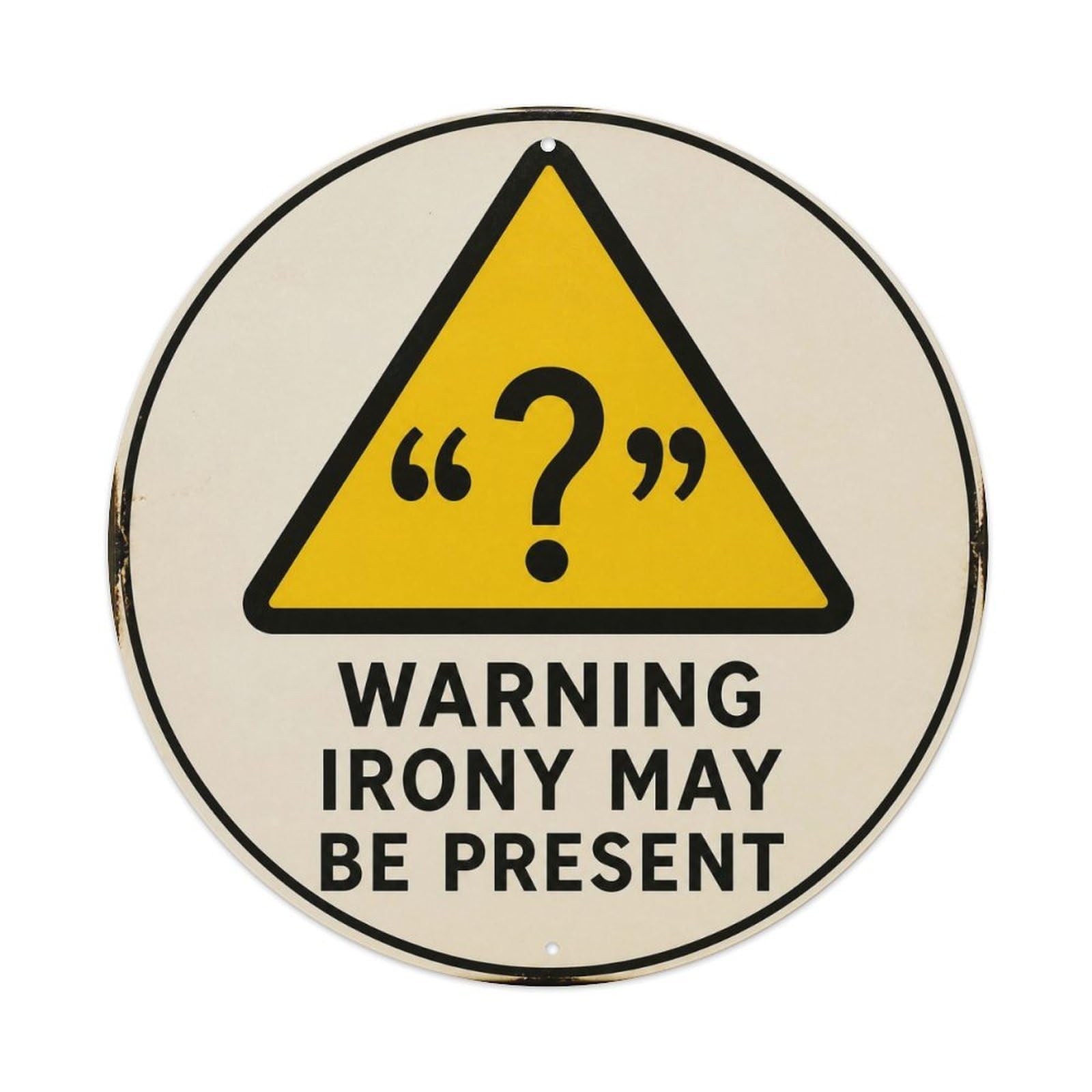 Olyhtr 8X8inch Classic Style Typography Traditional Humor Notice Dry Wit British Metal Tin Sign