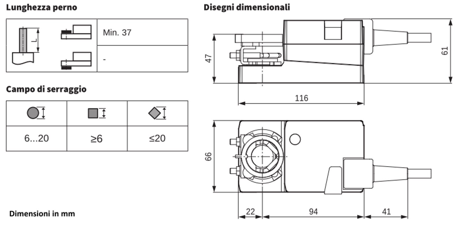 Motore Belimo LMC230A attuatore per serrande regolazione aria, tempo di rotazione motore 35 secondi