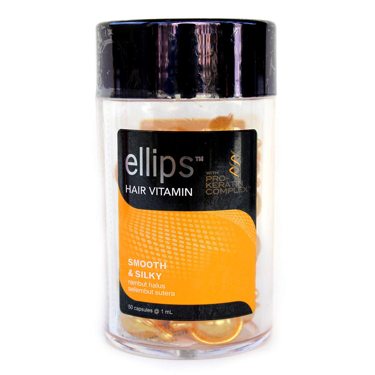 Ellips Witamina do włosów z kompleksem Pro-Keratin (50 kapsułek), olejek do pielęgnacji włosów, gładki i jedwabisty (opakowanie 1 szt.)