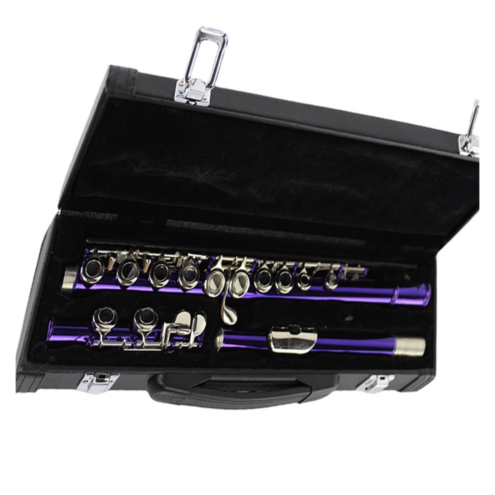 flet prosty Instrument dęty Kolorowy flet 16 otworów Zamknięty otwór Klawisz C Flet B Tail Klucz E Fioletowy niklowany klucz Flet