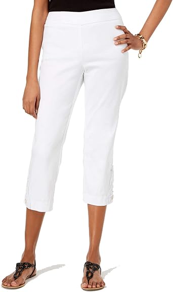 amazon white capri pants