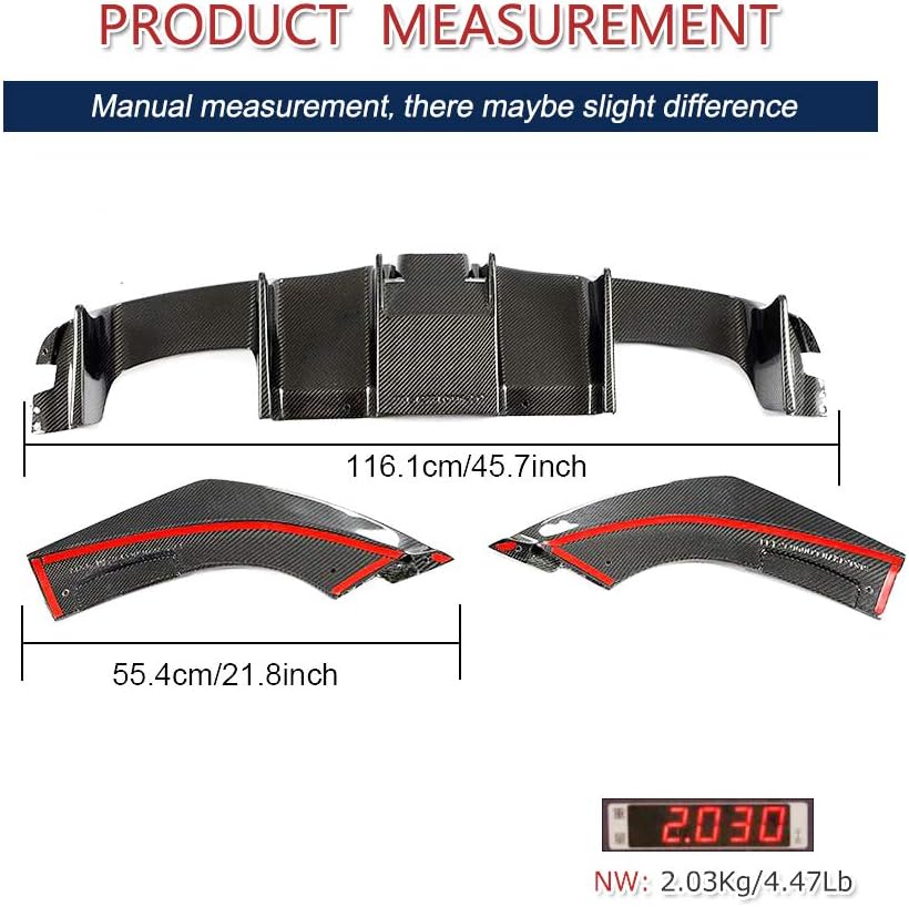 Carbon Fiber Rear Diffuser fits for BMW M2 Coupe 2 Door 2016-2019 with LED Light Bumper Cover Lower Lip Spoiler Valance Protector Factory Outlet