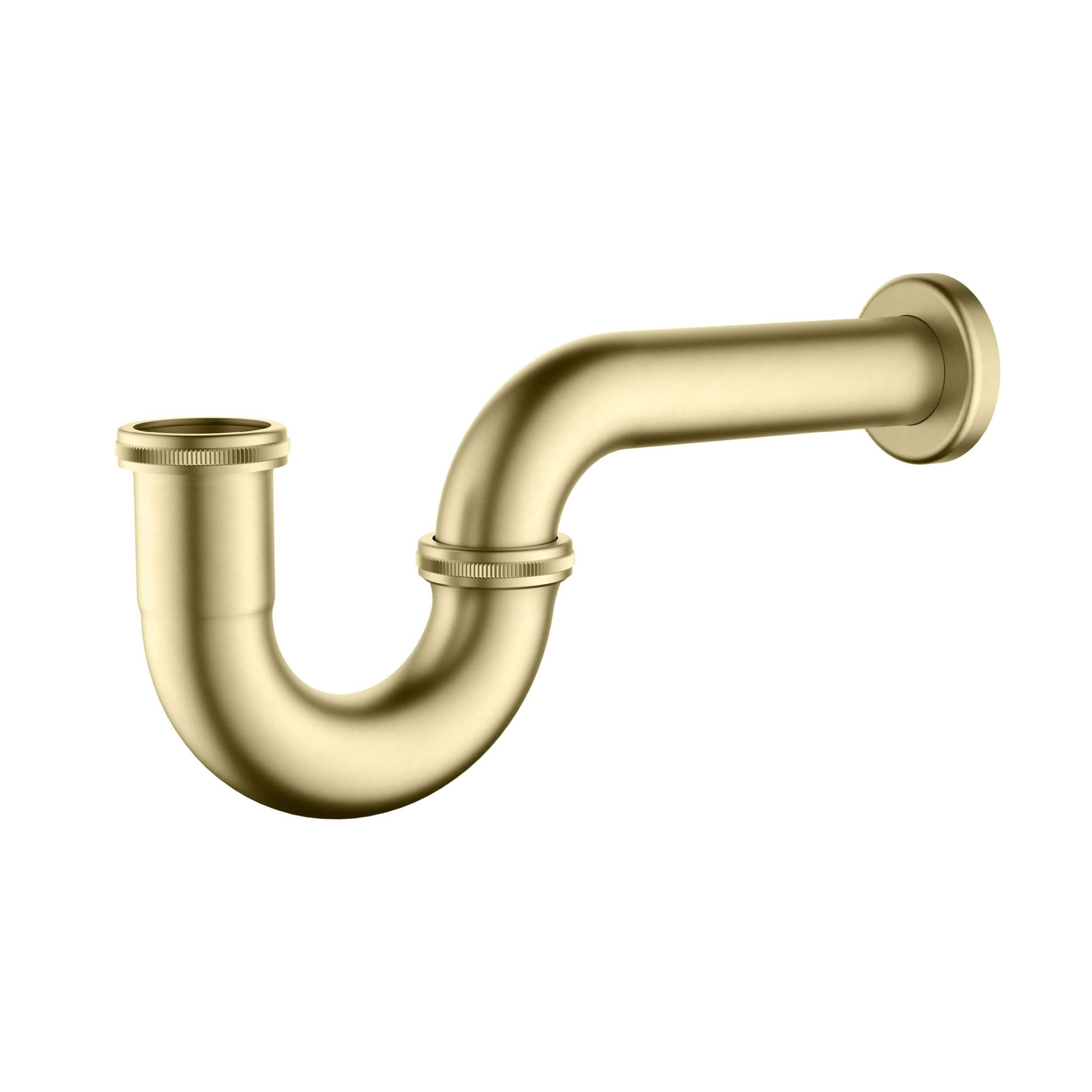 KIBI Bottle P-Trap for Bathroom Sink, 1.5-inch | Decorative Brass Waste Drain Kit | Bathroom Basin Plumbing Fixture | Easy Install, Leak-Proof | Brushed Gold, KPT101