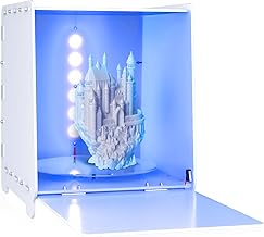 Scatola Luminosa in Resina UV per Stampante 3D SLA/DLP/LCD Resin, Rotary Resina Lampada UV GCB-2, Scatola Per Polimerizzazione In Resina UV 405 nm, Grande Dimensione (250 x 250 mm)