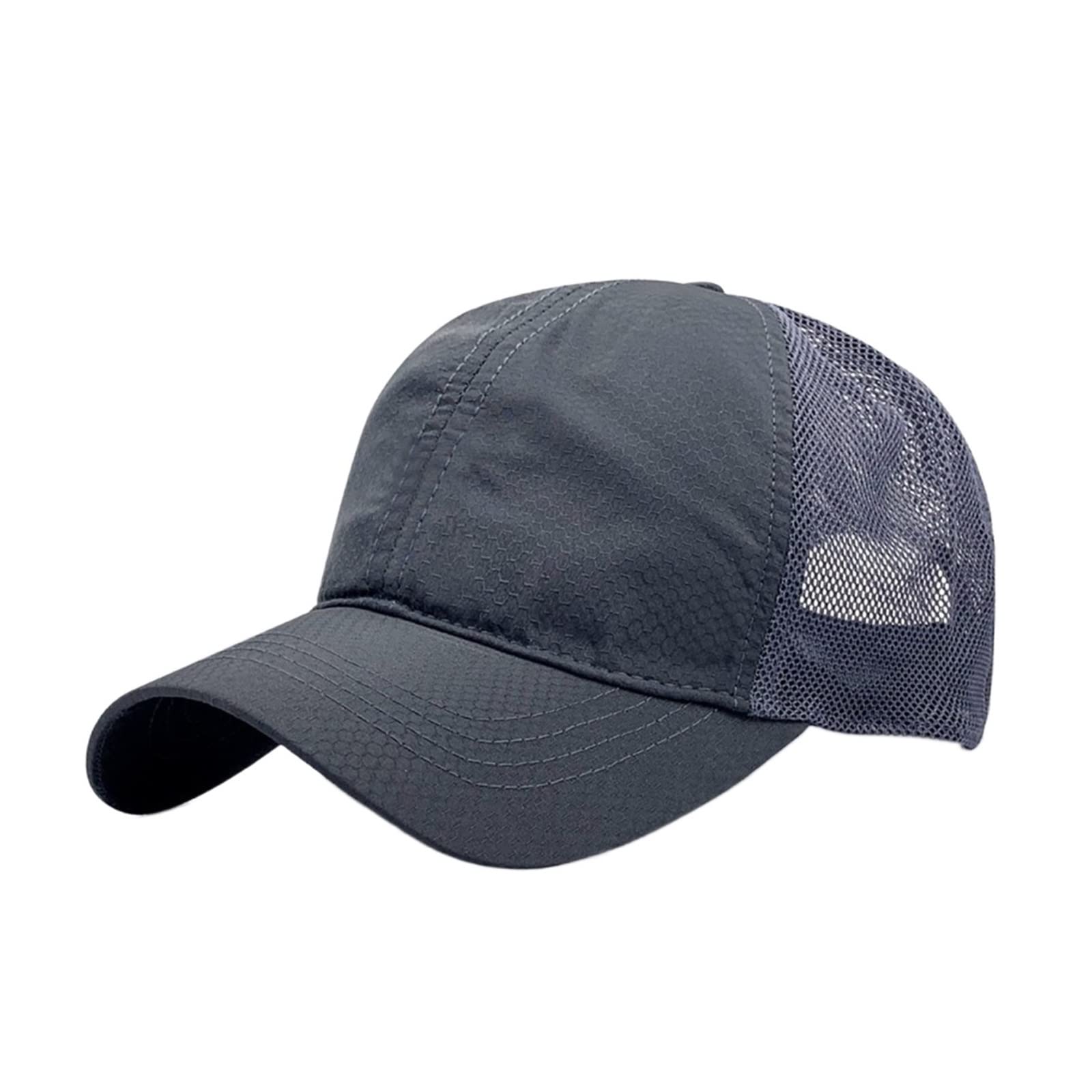 Big Head Man Plus Size Berretto da Baseball Uomo Estate Tessuto Sottile Mesh Cappello da Sole Cappelli Maschili M 55-59cm L 60-64cm (Color : Blue3, Size : Code 60-65CM)