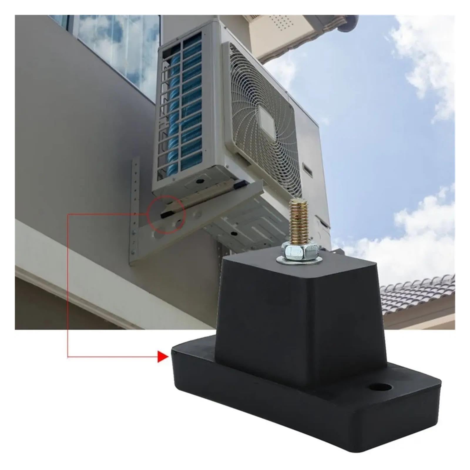 DT34 Cuscino for piedi antiurto con staffa for aria condizionata esterna da 8 pezzi