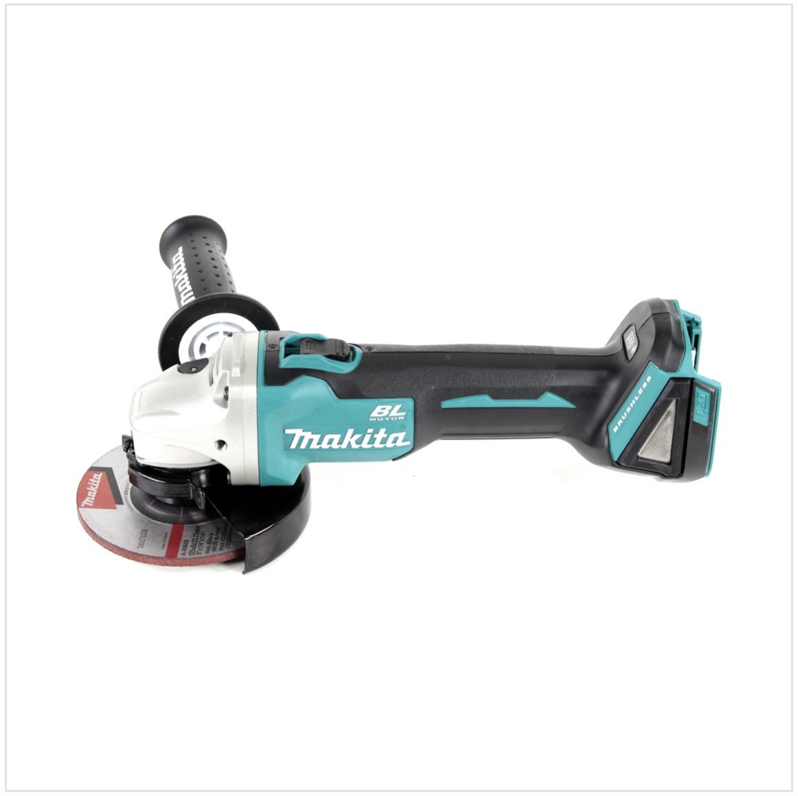 Makita DGA 504 18 V, 125 mm, akumulator, szlifierka kątowa Makpac, w zestawie 1 x akumulator 1840 bl, bez ładowarki