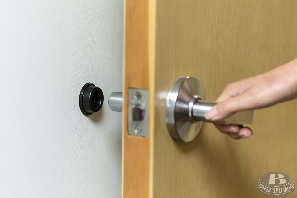 Bumper Specialties Self Adhesive Bumper Feet 1.810" x 0.600" (46.0mm x 15.2mm) Black Recessed Polyurethane Pads for Industrial Surface Protection, 500 Pieces per Box, BS30