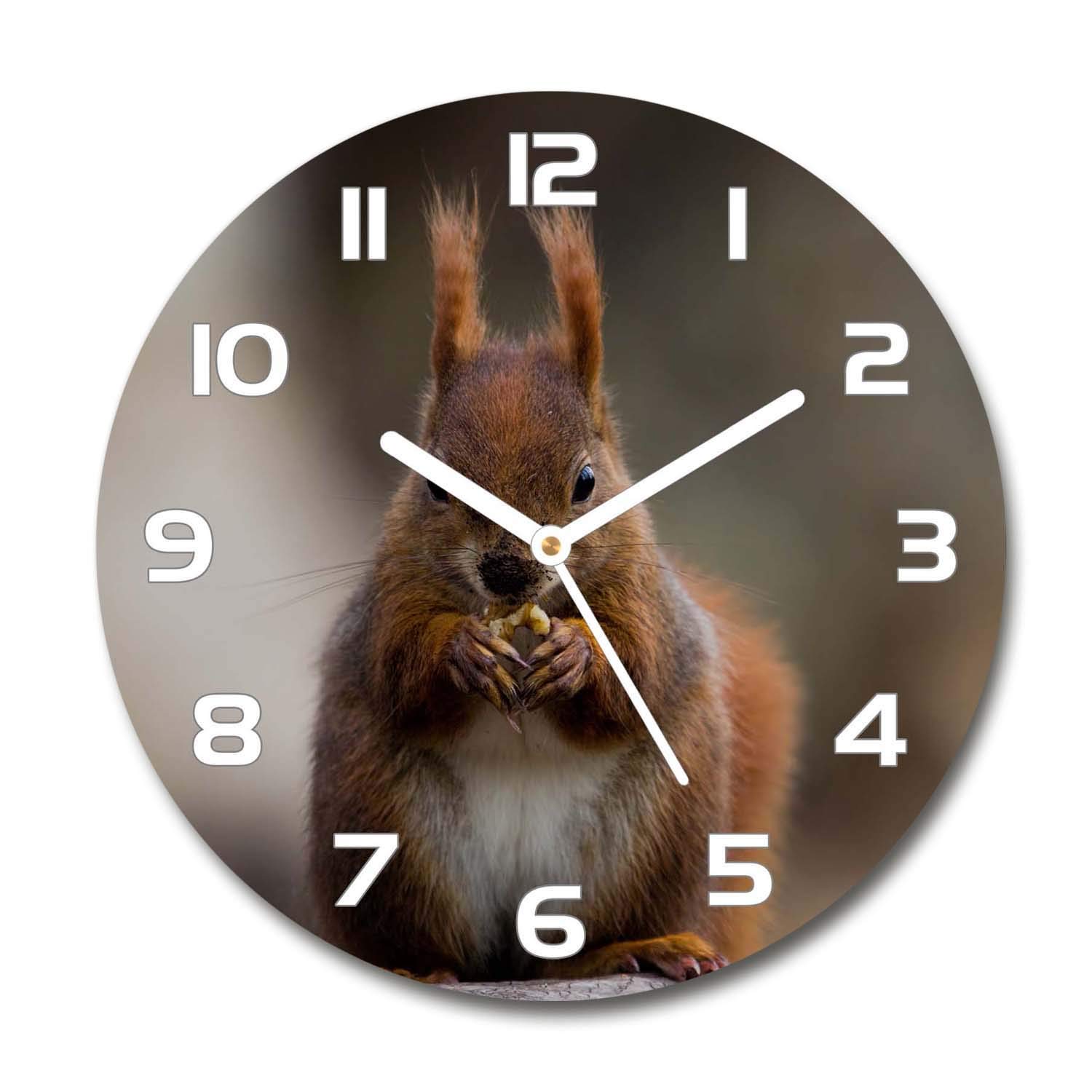 Horloge en verre silencieuse Tulup 60x60cm pour un salon au design paisible