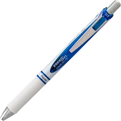 Miniatura 6 de Pentel EnerGel PEARL - Bolígrafo retráctil de gel líquido, línea media de 0.028 in, punta de aguja, tinta azul, paquete de 12 cajas con ventana