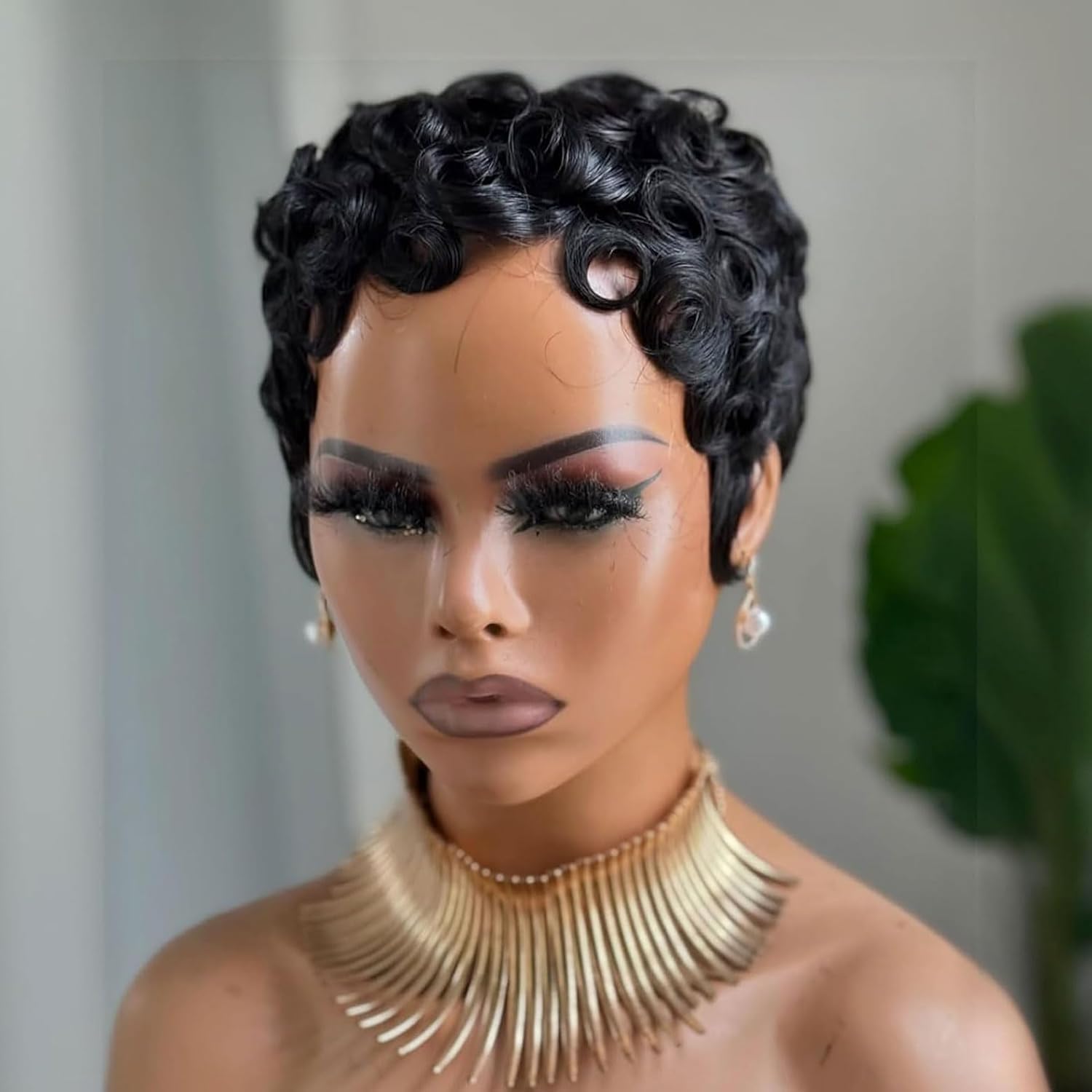 COPY - VRZ Pixie Cut Wig Human Hair short human hair wigs for black women Amazon.com : VRZ Pixie Cut Wigs for Black Women Brazilian  main image 2