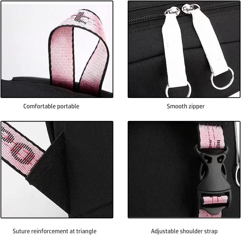 Miniatura 5 de Mochila de moda para computadora portátil de dibujos animados, bolsas ligeras, bolsa de escuela, múltiples bolsillos, bolsa de viaje al aire libre,