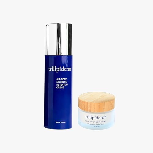 Trilipiderm Overnighter Bundle - Crema de retención de humedad para todo el cuerpo y crema nocturna de rehidratación - Hidratación nocturna,