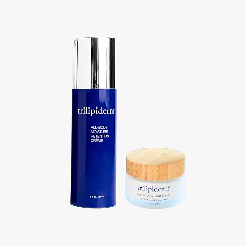 Trilipiderm Conjunto com Creme Noturno Rehydration Night Crème e Creme Corporal All-Body Moisture Retention Crème