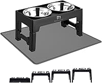 Vista 1 de Marchul Cuencos elevados para perros, cuencos elevados de agua para alimentos para perros con 2 cuencos gruesos de acero inoxidable, 4 alturas
