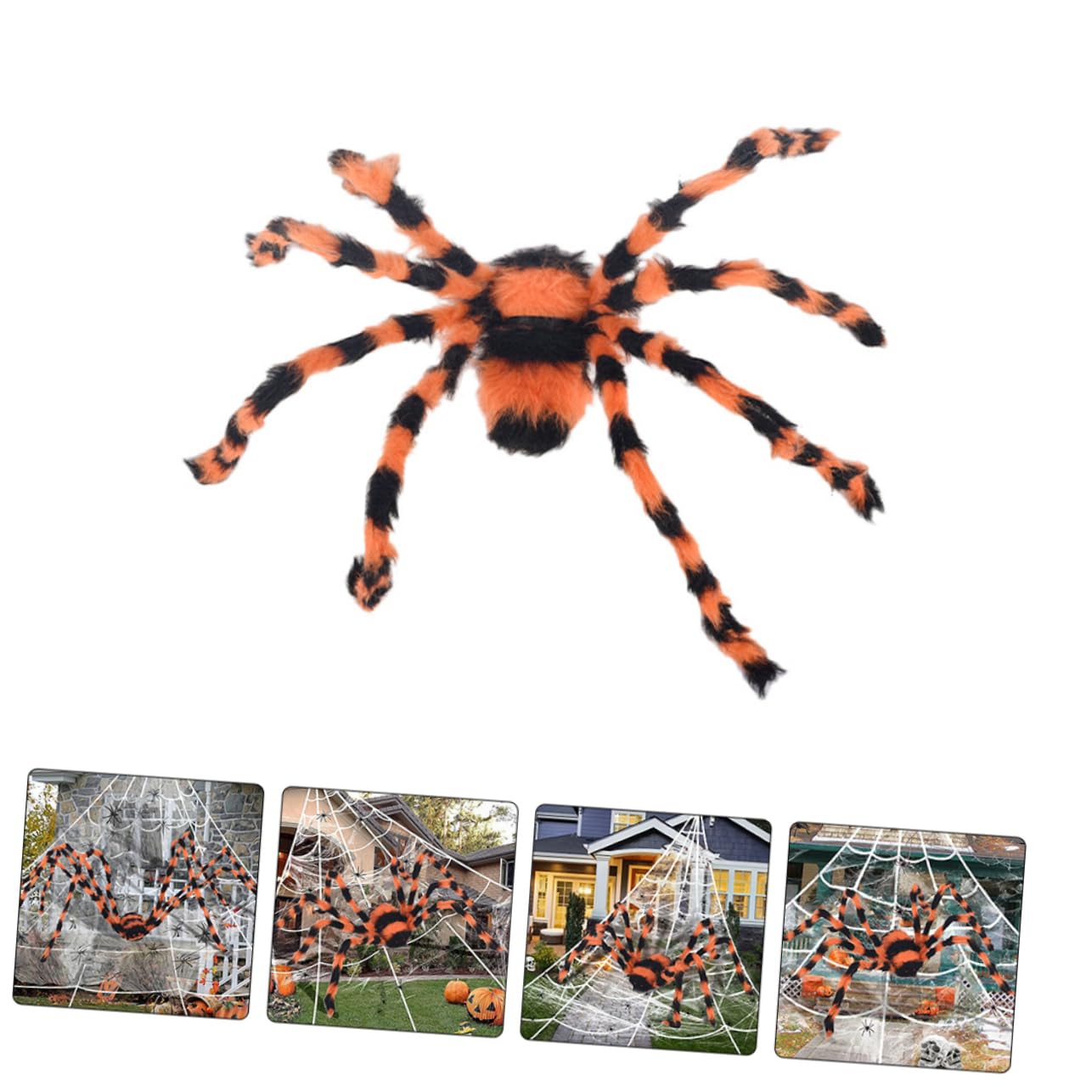 TOYANDONA 4 Pezzi Halloween Ragno Decorazione Halloween Falsi Ragni Spider Prop Horror Falsi Ragni Falsi Ragni Pelosi Ragno Spaventoso Puntelli di Scena di Halloween Ragno di Halloween