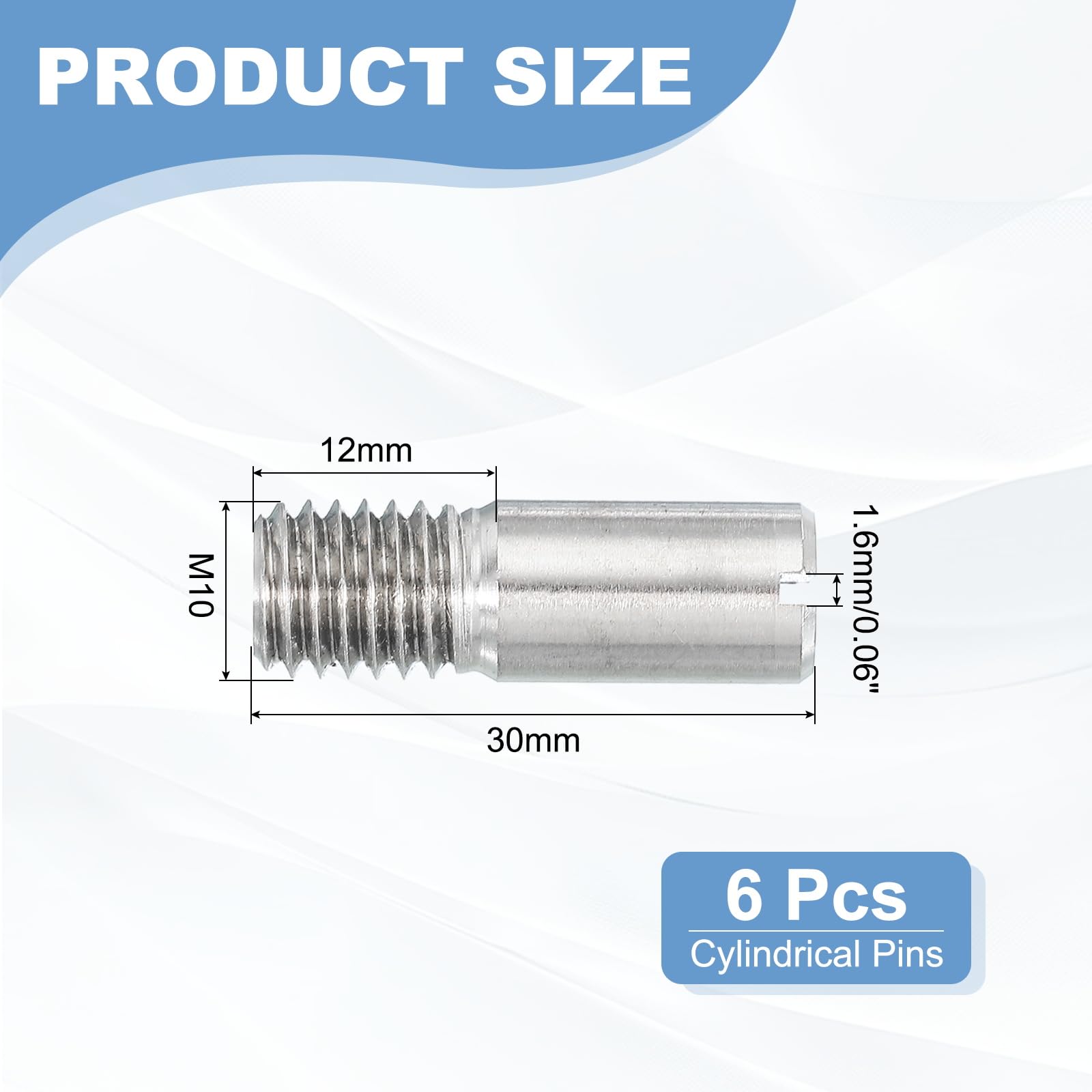 PATIKIL M10 x 30mm Slotted Cylindrical Pin - Image 2