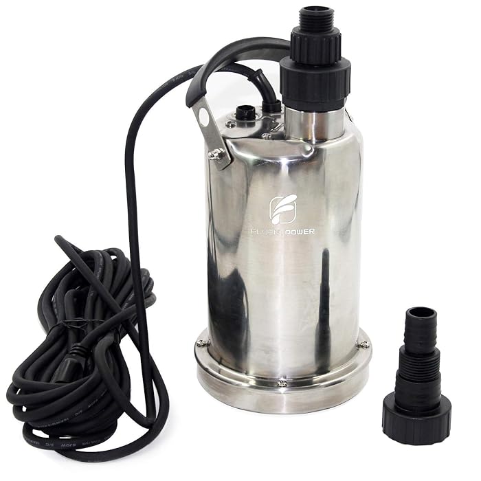 Buy FLUENTPOWER 3/4 HP Utility Pump, Full Stainless Casing Submersible Sump Water Pump, Max Lift