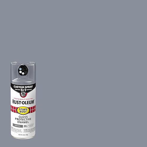Vista 18 de Rust-Oleum 376885 Pintura en aerosol 5 en 1 personalizada para prevención del óxido, 12 onzas, transparente brillante