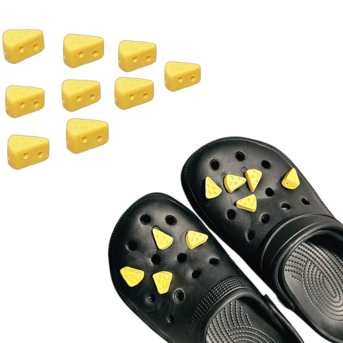 Lot De 9 Breloques Chaussures En Forme De Crocodile - Accessoires PVC Mignons Pour Sandales, Sabots, Idéal Cadeau Enfants, Étanches Et Légères