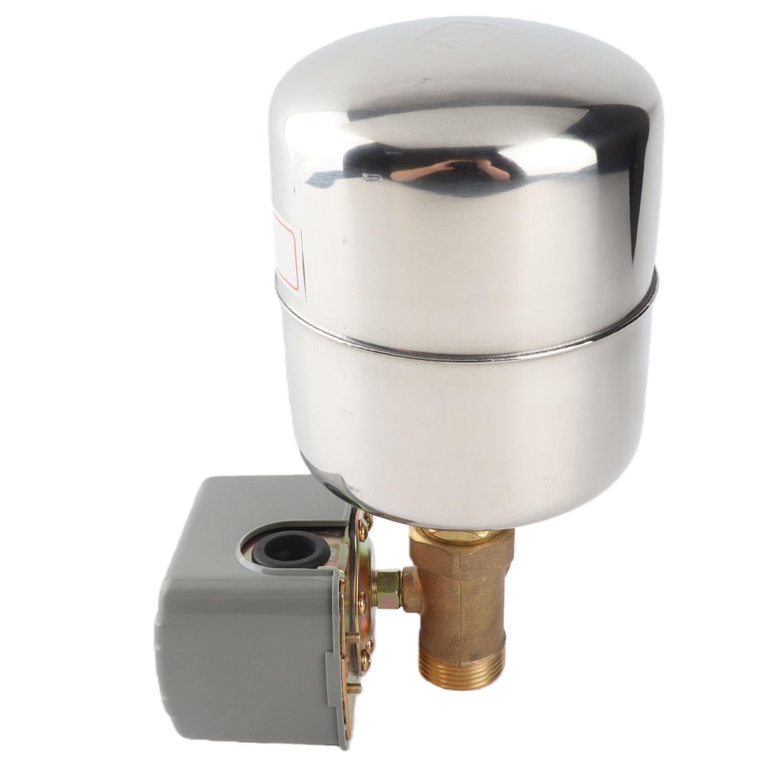 Fockety Controlador automático de la presión de la bomba de agua, kit de interruptor de presión electrónico con tanque de presión de acero inoxidable, válvula de retención de cobre