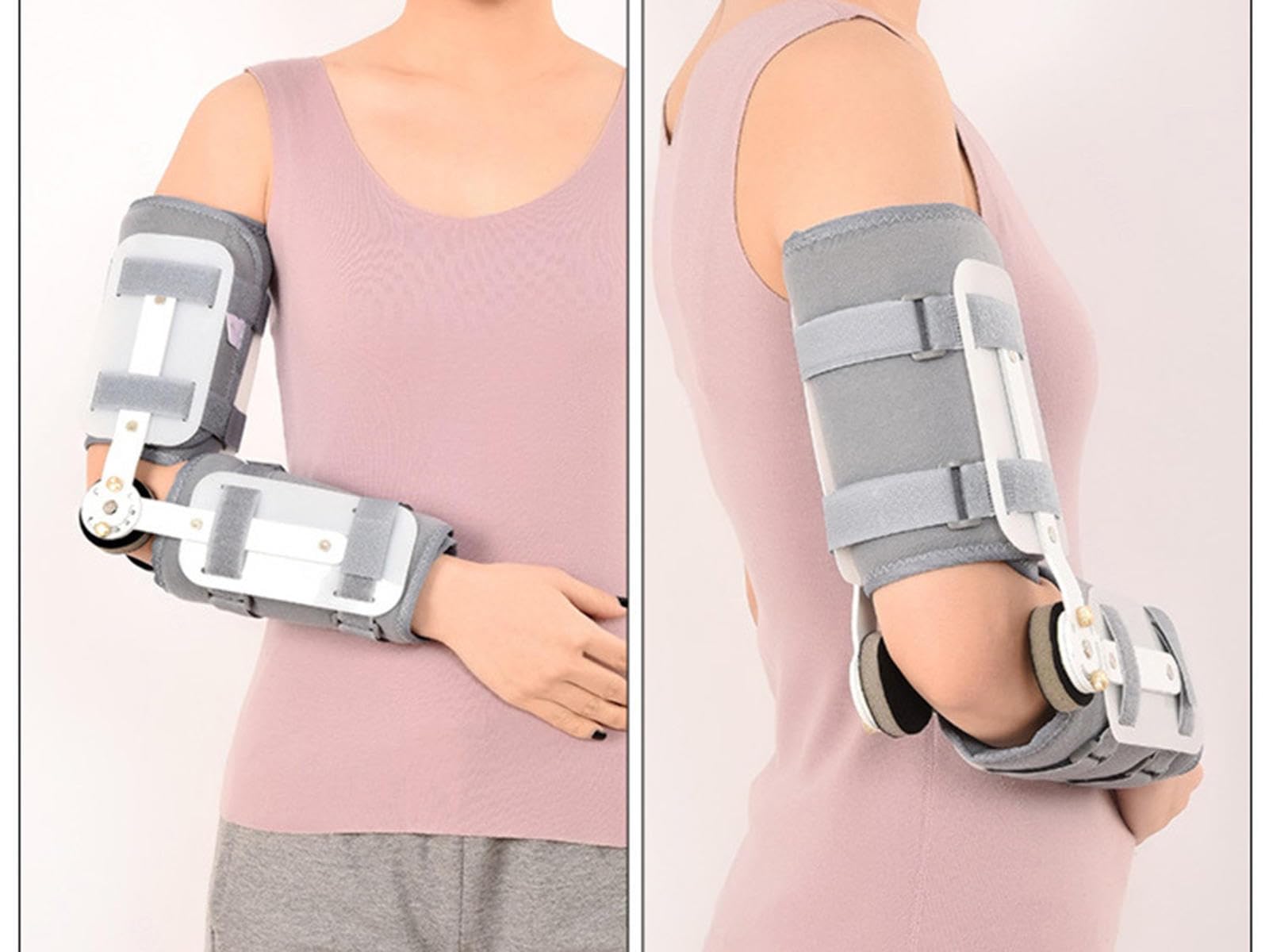 Soporte Fijo para Articulación del Codo Después de Fractura y Dislocación del Brazo Soporte Fijo Inmovilizador de Férula de Codo para Hombres y Mujeres, Talla única,S