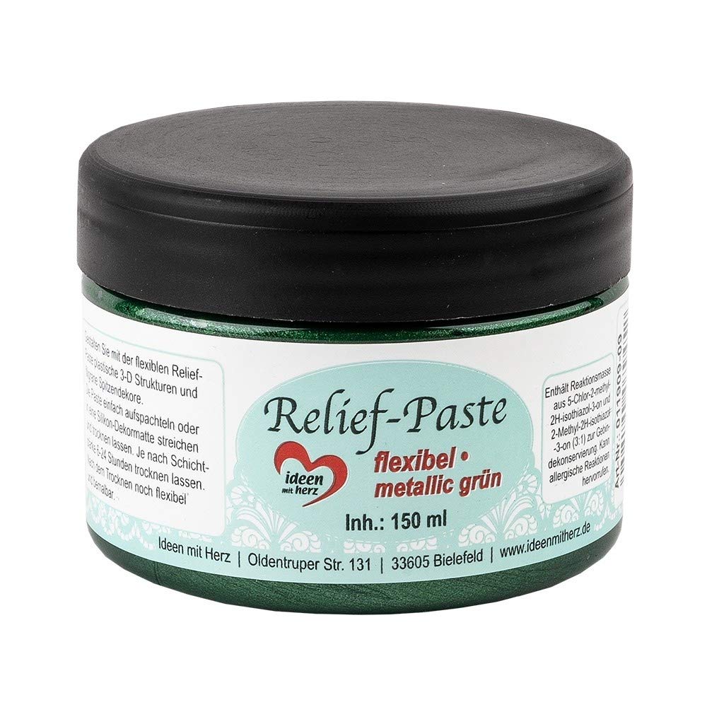 Ideen mit Herz Relief Paste Flexible 150 ml (Metallic Green)