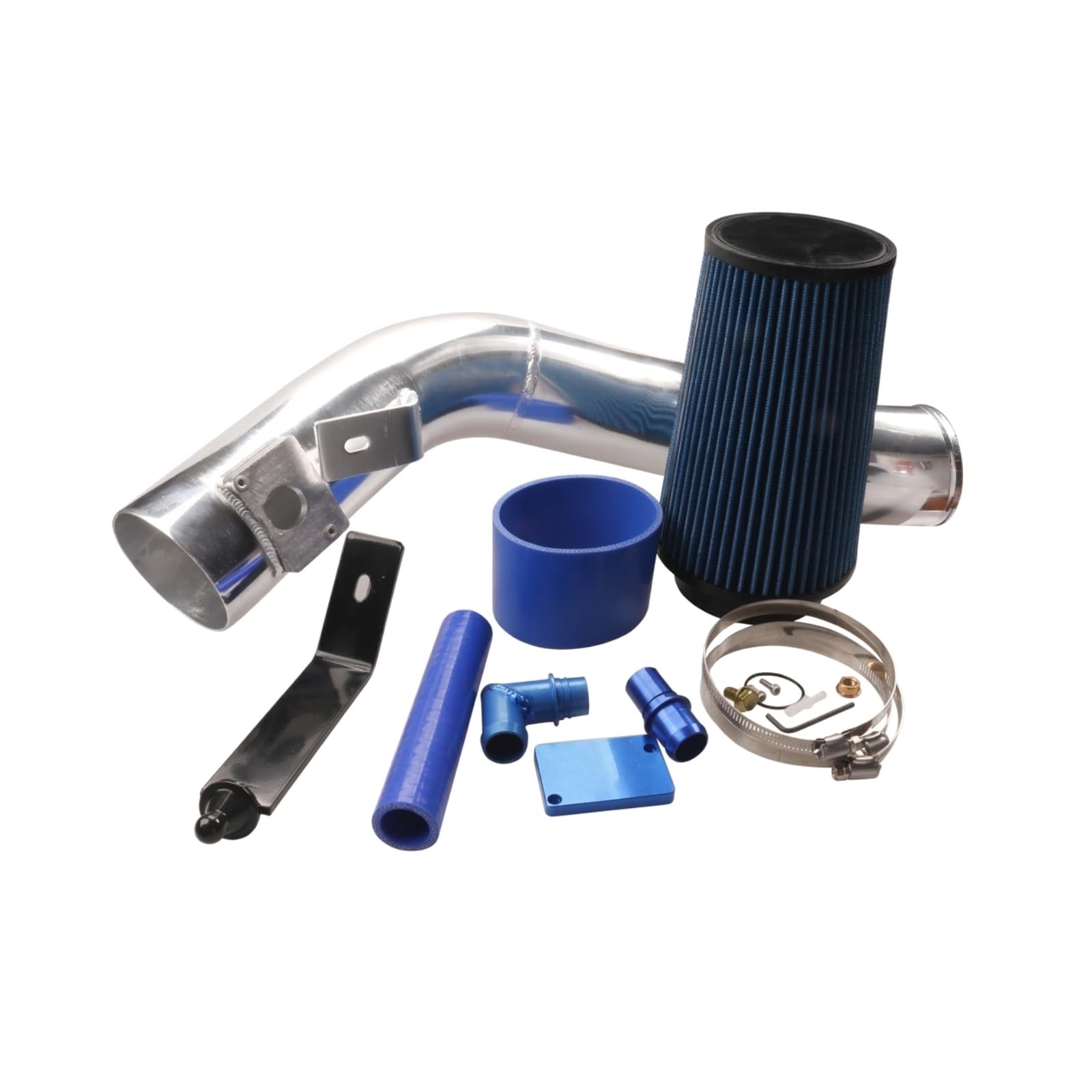 di Aspirazione per Veicolo Kit Ingresso Motore Condotto Bent Alluminio Filtro Pieghettato Fascette Inox Sostituisce Parti Restrittive Adatto per F250