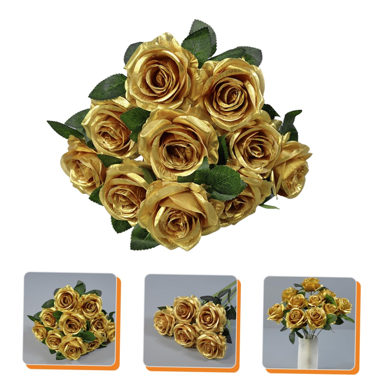 PRETYZOOM 4 Racimos De Cestas Colgantes De Rosas Florero De Rosas Artificiales Flores De Rosas Artificiales Decoración De Rosas Floreros Flores para Centros De Mesa Adornos Navideños