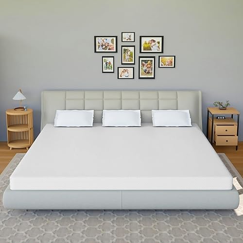 Colchón tamaño King, espuma viscoelástica de gel, alivio de presión y enfriamiento, certificado CertiPUR-US, cama en una caja, 80 pulgadas de largo