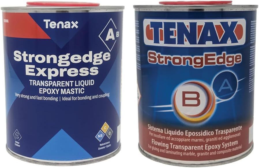 Tenax StrongEdge Express Water Clear Flowing Epoxy - 2:1, 1.5-Quart Kit