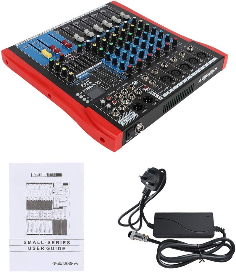 XTUGA ES602 Mixer with Power Adapter and Manual