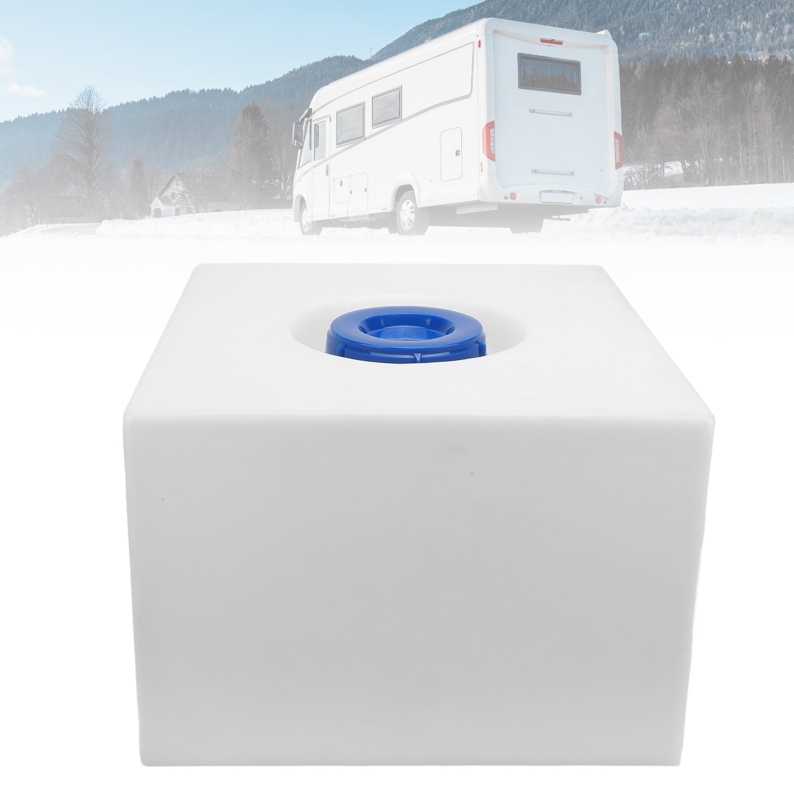 RiToEasysports 90L 24 Gallonen Frischwassertank LLDPE RV-Wasserspeichertank Weithals Auslaufsicheres Einteiliges Geformtes Design 21,06 X 19,49 X 13,39 Zoll für Wohnmobil-Anhänger Boot Yacht