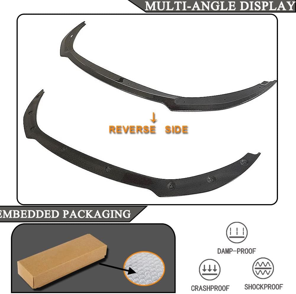 Carbon Fiber Front Bumper Lip for Kia Stinger 2018-2023 Chin Spoiler Splitter Protector Factory Outlet Air Dam