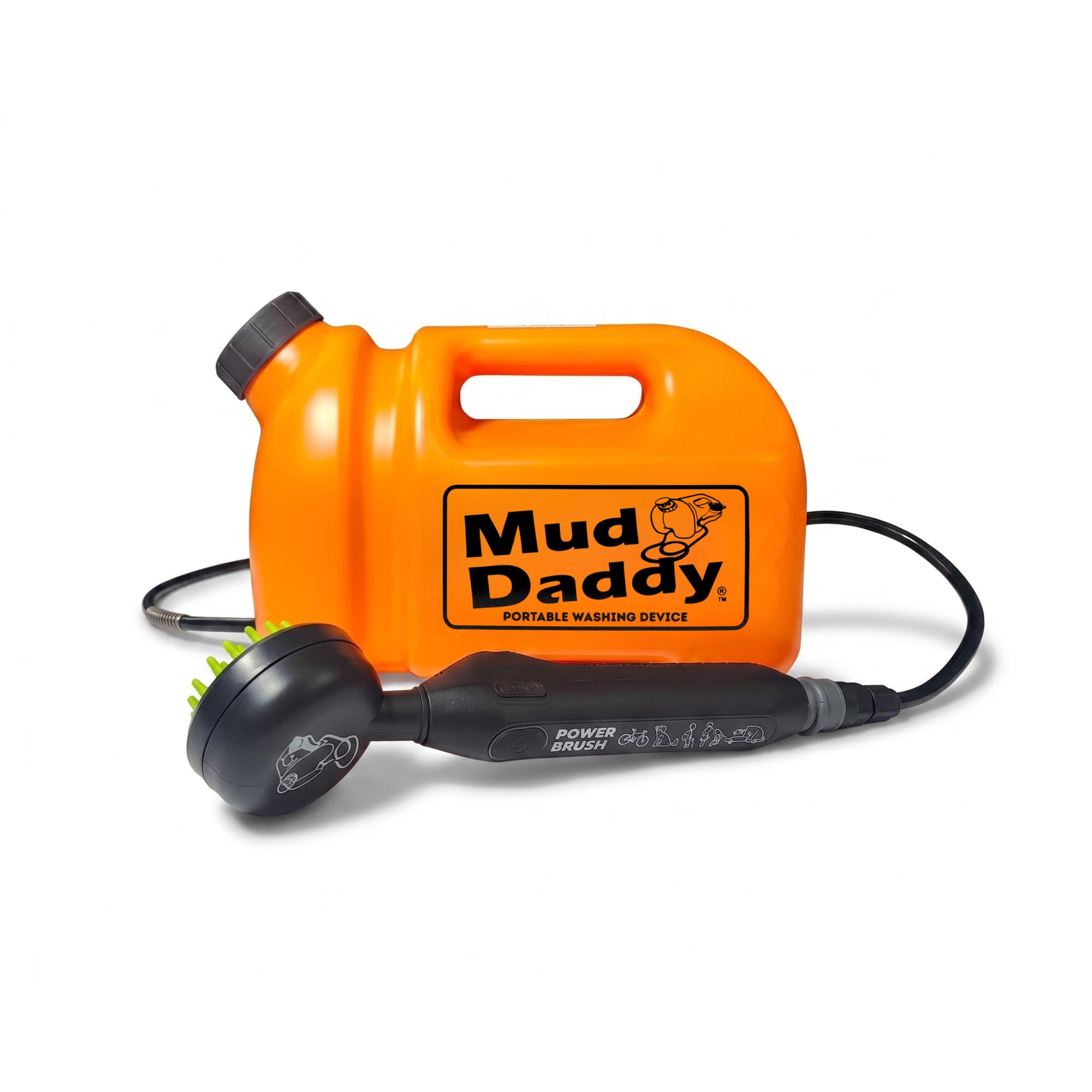 Mud Daddy POWER Battery Operated Dog Shower/Dog Washer 5L – Orange | Quiet, Gentle, Portable Dog Cleaner for Muddy Paws & Daily Washes | Easy One-Button Cleaning for Muddy Paws & Sensitive Dogs