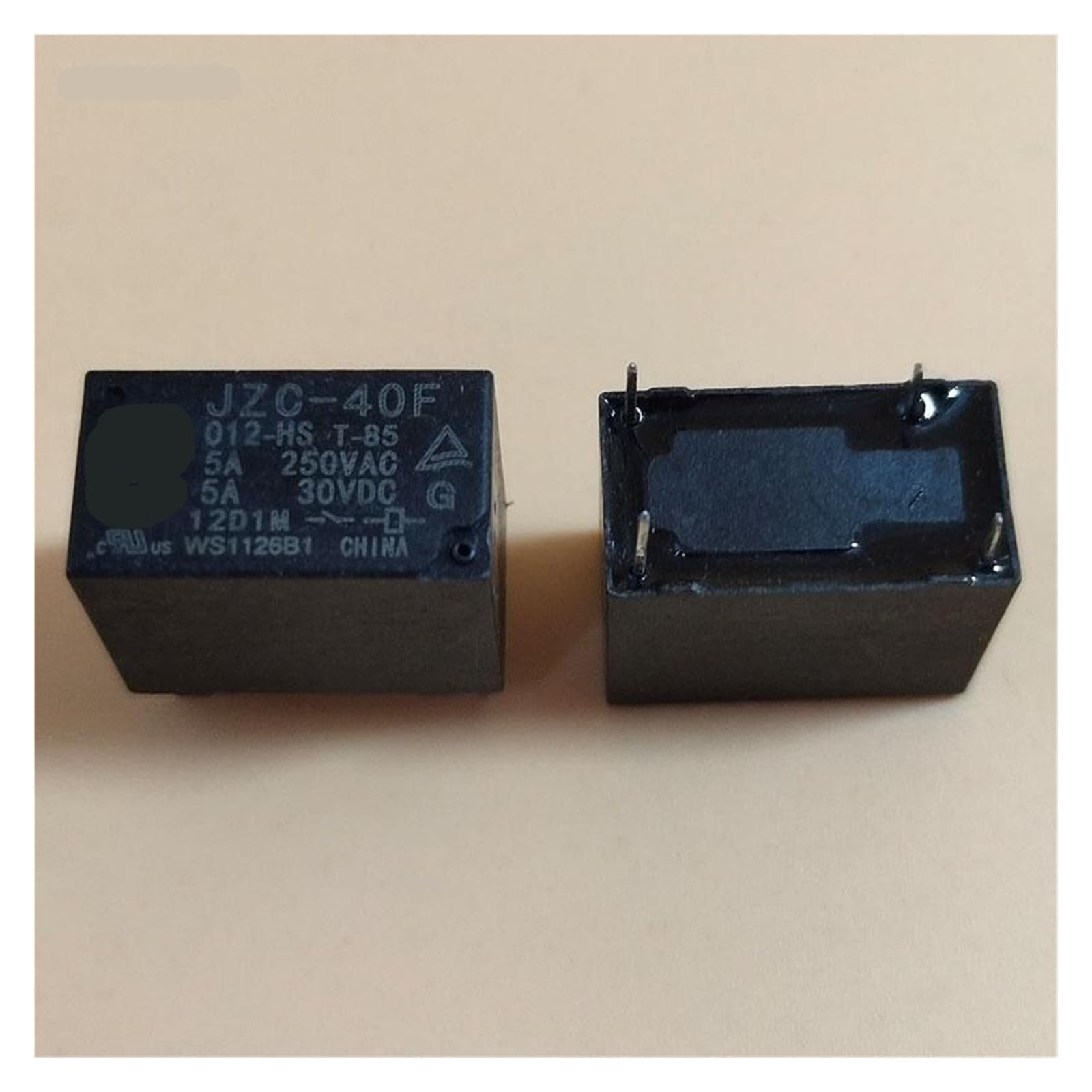 NISZA Relè 5 Pezzi JZC-40F 012-HS T-85 5A 250VAC 4PIN DC12V