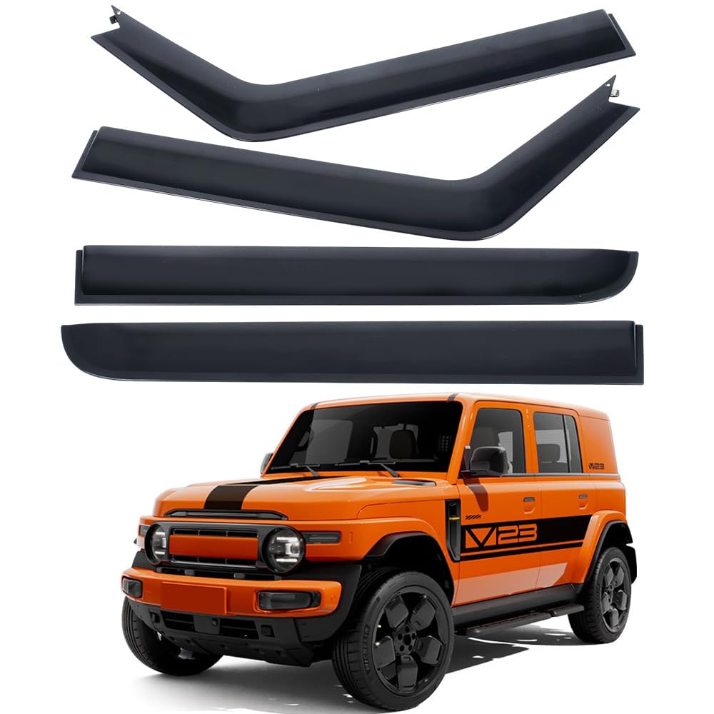 PLAKDFUU Wind Deflectors Rain Guards for Chery ICAR V23 2025 4Pcs, Side Window Visors Block UV & Rain, Fresh Air Flow