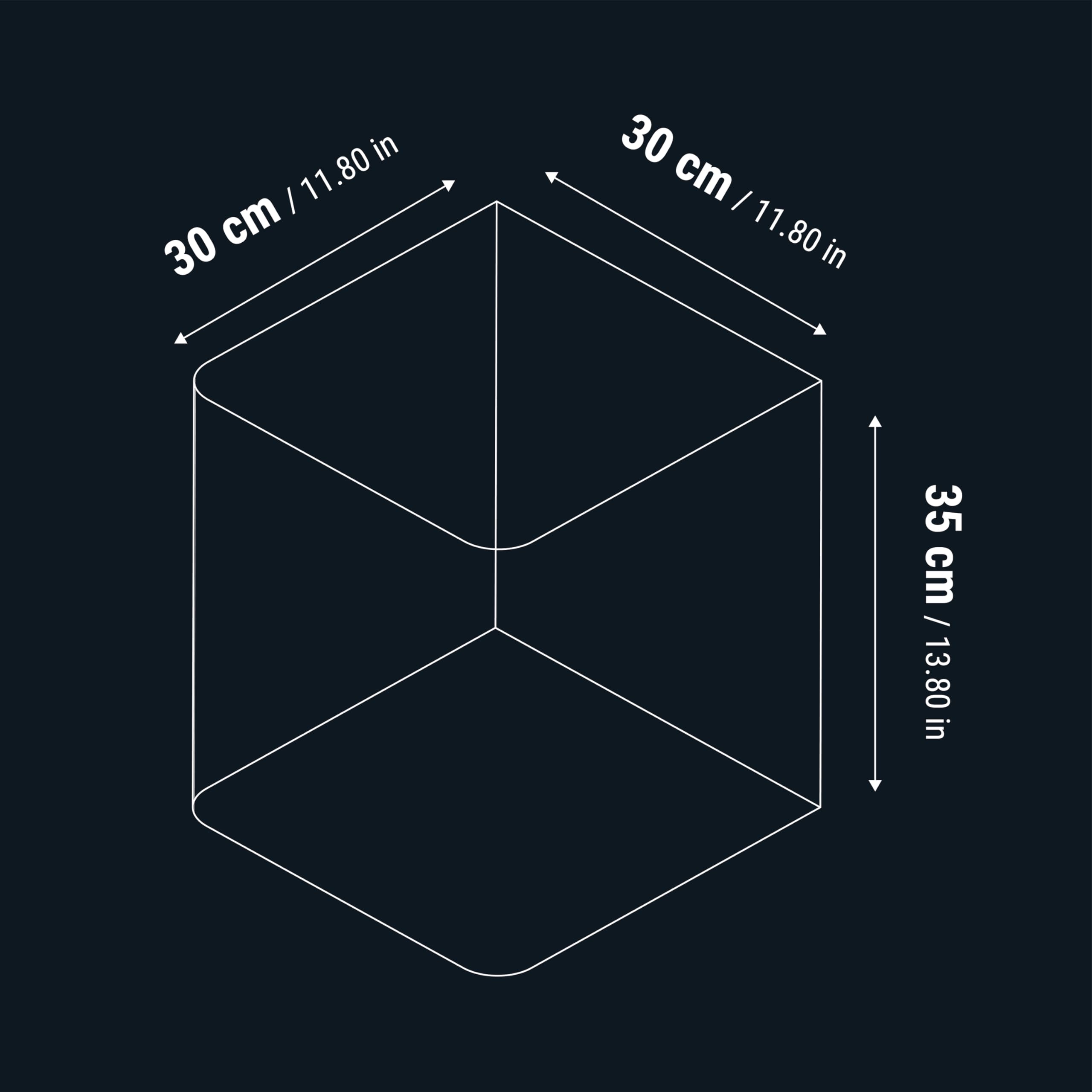 Dennerle Nano Cube Complete, 30 Liter - 30 x 30 x 35 cm - Mini-Aquarium Komplett-Set mit abgerundeten Ecken