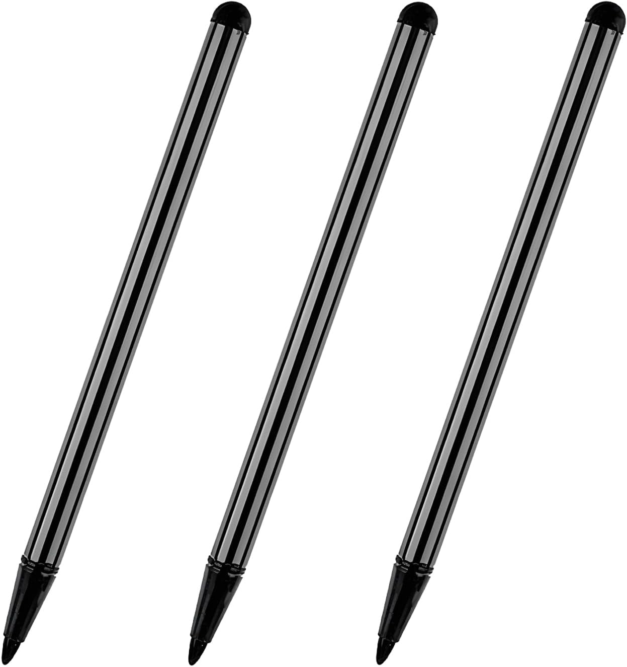 pack of 3 2 in 1 universal capacitive tablet touchscreen pen tablet pen for all tablets compatible with all capacitive touchscreen devices mobile phone black