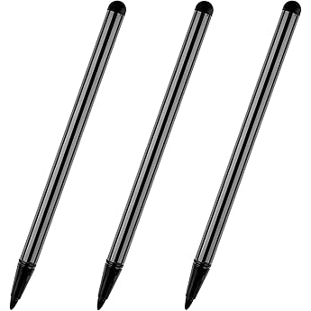 pack of 3 2 in 1 universal capacitive tablet touchscreen pen tablet pen for all tablets compatible with all capacitive touchscreen devices mobile phone black